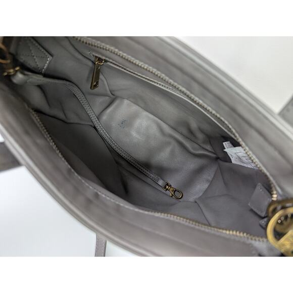 Fawn Design Purse Bag Tote Crossbody Gray Faux Leather - Picture 7 of 10